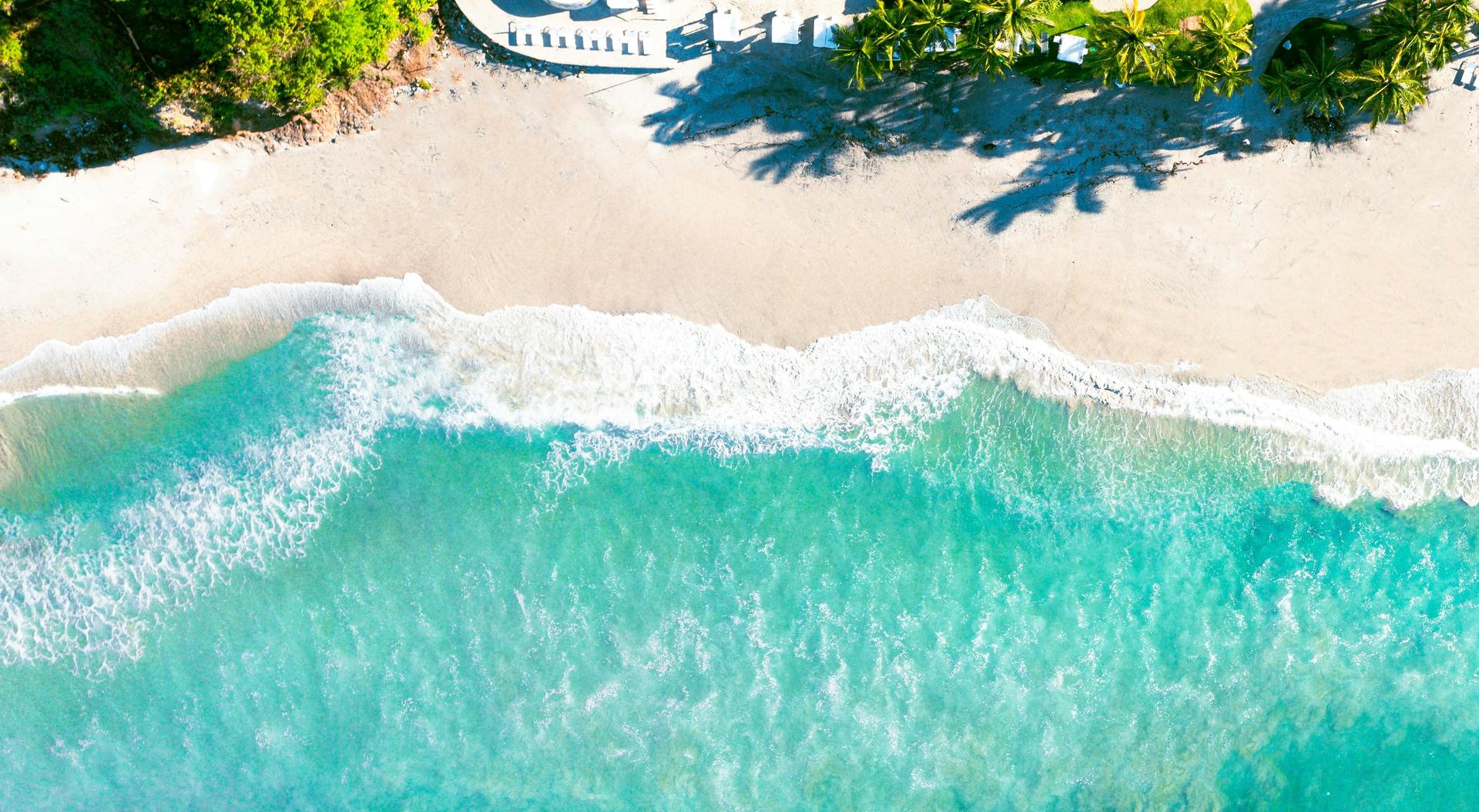 Vista aérea de una playa de Punta de Mita